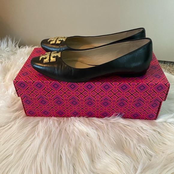 Tory Burch Black Raleigh Flats - Picture 2 of 5